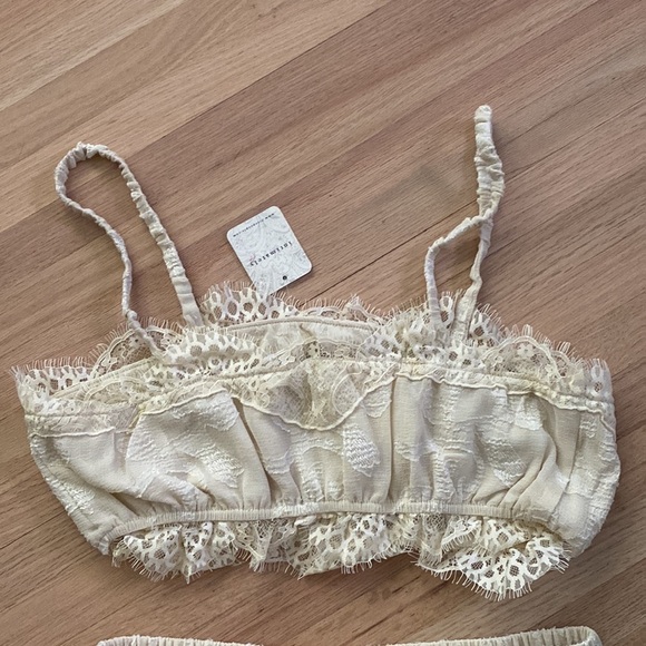 NWT Free People Love Story Intimate Ivory Lace Set lingerie Pajama - Small - Picture 8 of 9